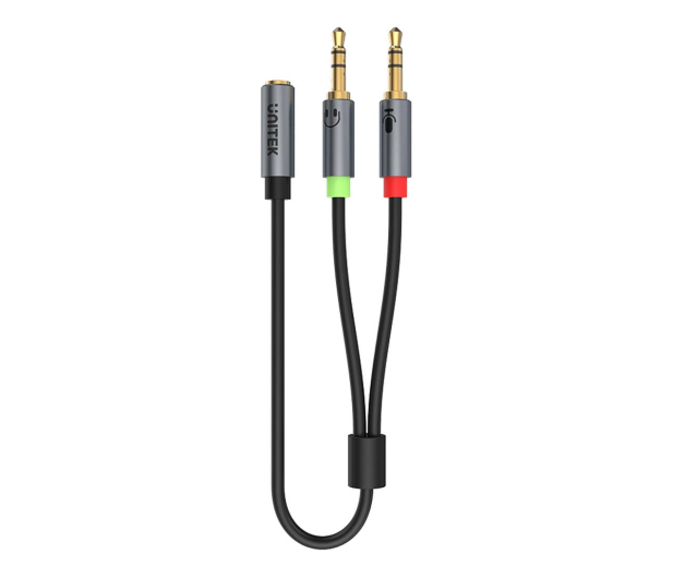 UNITEK Adapter Jack 3.5mm - 2x Jack 3.5mm Y-C957ABK - 369888 - zdjęcie